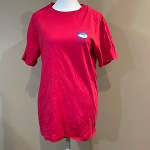 Southern Tide Skipjack Shirt Men Small Solid Crew Neck Short Sleeve Cotton